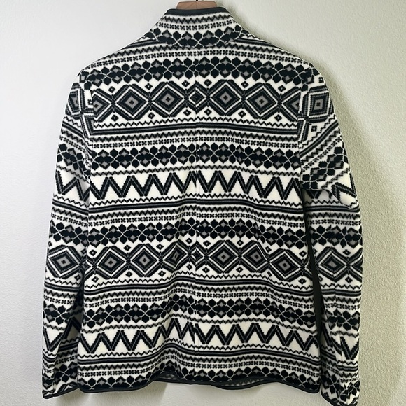 Talbots Geo Fair Isle Polar Fleece Jacket | Size Small | Excellent Condition - Picture 8 of 9
